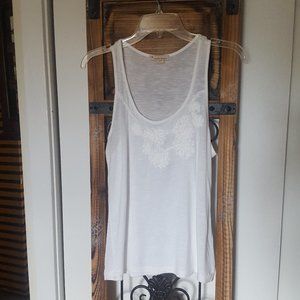 Forever 21 White Racer Back Flyaway Tank
